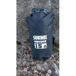 Мешок влагозащитный Sukhoi Superpack (гермомешок). 15л. Чёрный.