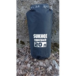 Мешок влагозащитный  Sukhoi Superpack (гермомешок). 20л. Чёрный.