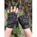 Тактические перчатки для спецподразделений беспалые. Чёрные.
