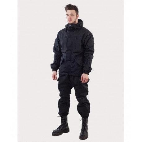 Демисезонный костюм «Горка-5» рип-стоп на флисе. Чёрный.