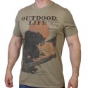 Футболка  Классическая  Outdoor Life с принтом Медведь. Олива.