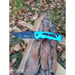 Нож со стеклобоем и стропорезом Wartech PWT215. Синий.